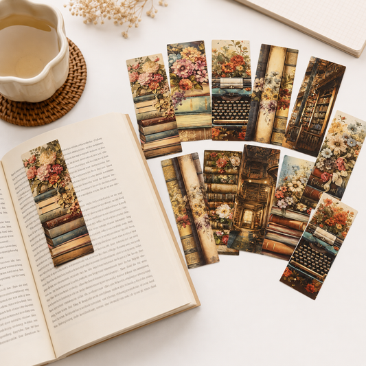 🌼 Marcapáginas "Entre Libros y Flores"
